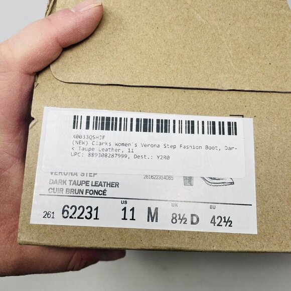 Clarks Collection Womens Size 11M Verona Step Fashion Ankle Booties Dark Taupe - Picture 8 of 8